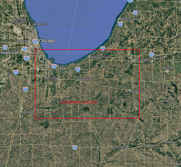 Northwest Indiana service area map